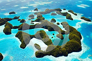 Palau islands from above