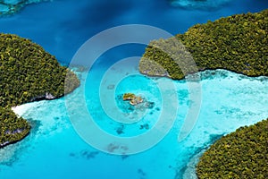 Palau islands from above