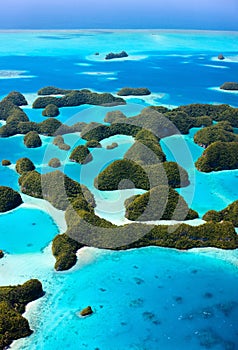 Palau islands from above