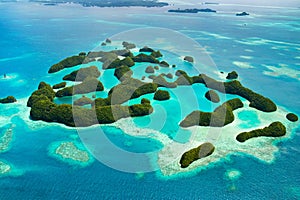 Palau islands from above