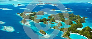 Palau islands from above