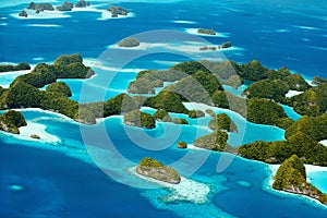 Palau islands from above