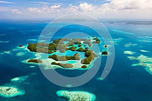 Palau islands from above