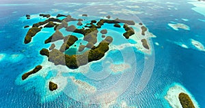 Palau islands from above