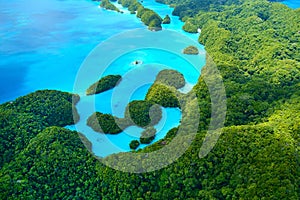 Palau islands from above