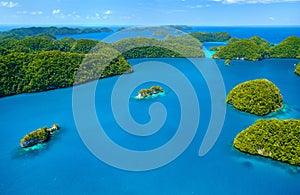 Palau islands from above