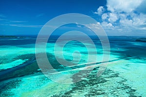 Palau islands from above