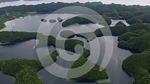 Palau and Koror Island Area with Many Small Islets in Background. Coral Reefs and Lagoon IX