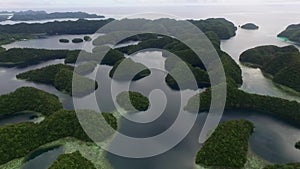 Palau and Koror Island Area with Many Small Islets in Background. Coral Reefs and Lagoon XIII