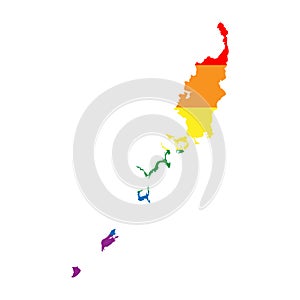 Palau rainbow vector map