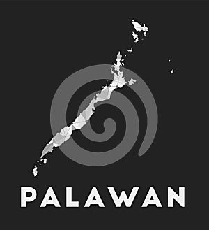 Palawan - communication network map of island.
