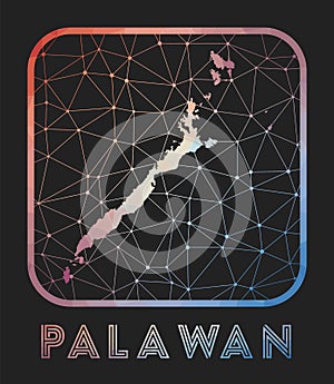 Palawan map design.