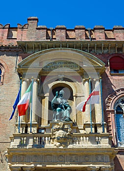 Palazzo Accursio in Bologna, Emilia-Romagna. Italy. photo