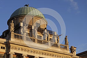 Palazzo Carciotti with dome and statues photo