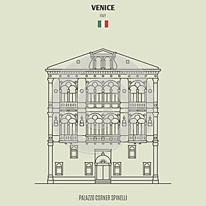 Palazzo Corner Spinelli  in Venice, Italy. Landmark icon