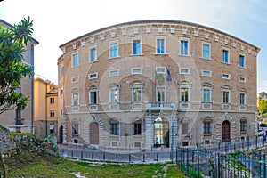Palazzo degli Anziani in Italian town Ancona... photo