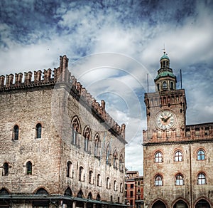 Palazzo dei Notai and Palazzo d`Accursio in Bologna photo