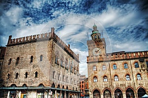 Palazzo dei Notai and Palazzo d'Accursio in Bologna,