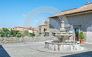 Palazzo dei Papi in the Saint Pellegrino District, Viterbo, Lazio Italy.