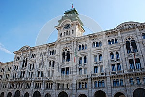 Palazzo del Comune Town Hall. Piazza UnitÃ  d`Italia, Unity of Italy Square. Main square in Trieste.