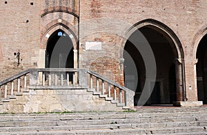 Palazzo dell Arengo entrance detail Rimini photo