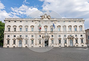 The Palazzo della Consulta in the center of Rome photo