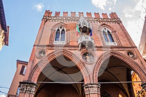 Palazzo della Mercanzia palace in Bologna, Ita photo