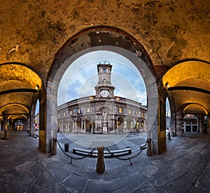 Palazzo della Ragione and Via dei Mercanti in the Morning photo