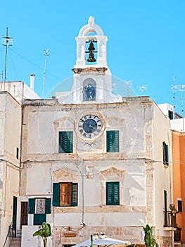 Palazzo delle Orologio in Piazza Vittorio Emanuele. Polignano a Mare, Apulia. photo
