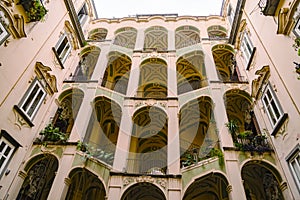 The Palazzo dello Spagnolo is a Rococo or late-Baroque-style palace in central Naples