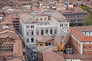 Aerial view of the Residence building of the savings bank of Bologna photo