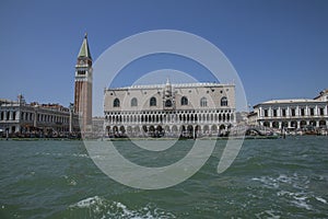 Palazzo Ducale, Venice, Italy/blue waters and skies.