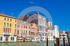 The Palazzo Flangini is a Baroque style palace building and Campo San Geremia Roman Catholic church on the Grand Canal