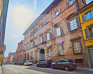 Palazzo Giacometti facade, Piacenza, Italy