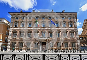 Rome April 2020: Palazzo Madama: building in Rome, seat of Senate of Italy photo