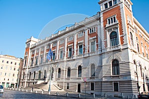 The Palazzo Montecitorio on August 8,2013 on Piazza del Parlamento in Rome, Italy. photo