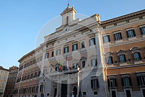 Palazzo Montecitorio, seat of the Italian Chamber of Deputies in Rome