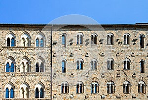 Palazzo Pretorio Facade, Volterra, Tuscany, Italy