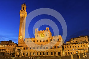 Palazzo Pubblico on Siena's Piazza del Campo in Italy