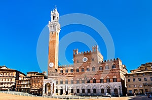 Palazzo Pubblico and Torre del Mangia in Siena, Italy