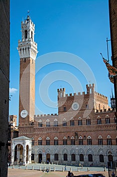 Palazzo Pubblico with Torre del Mangia, Siena, Tuscany, Italy