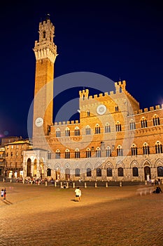 Palazzo Pubblico with Torre del Mangia, Siena, Tuscany, Italy