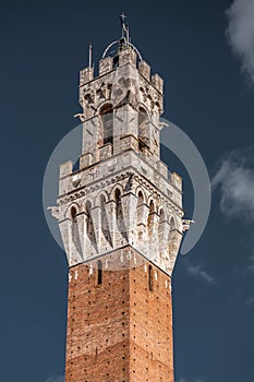 The Palazzo Pubblico, town hall is a palace in Siena, Italy