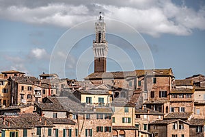 The Palazzo Pubblico, town hall is a palace in Siena, Italy