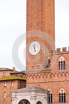 The Palazzo Pubblico, town hall is a palace in Siena, Italy