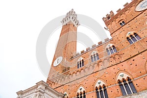 The Palazzo Pubblico, town hall is a palace in Siena, Italy