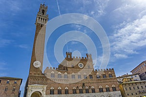 Palazzo Publico and Torre del Mangia in Siena, Italy