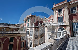 Palazzo Reale in Genoa, Italy, the Royal Palace, in the italian city of Genoa, UNESCO World Heritage Site, Italy.