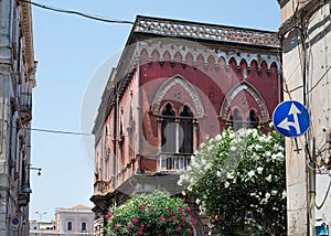 Palazzo in Riva Garibaldi in Siracusa, Sicily.