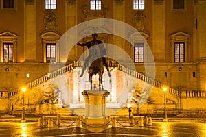 Palazzo Senatorio at night